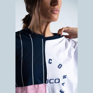 تیشرت پنبه تیکه دار چاپی COCO کد 3601
