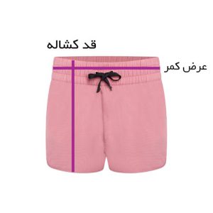 راهنمای سایز شورتک ورزشی-زنانه