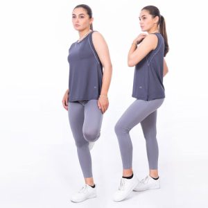 تاپ ورزشی زنانه حلقه ای مدل بغل چاکدار- کد 4330