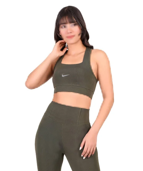 ست اسپرت زنانه لگ و نیم تنه مدل خشتی نایک